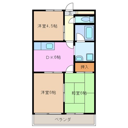 平田町駅 徒歩13分 2階の物件間取画像